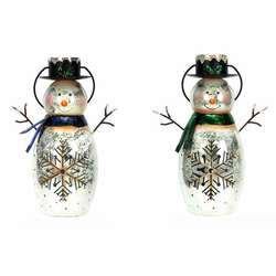 Item 128407 Light Up Battery Operated Snowflake Body Snowman