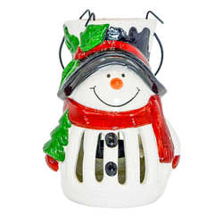 Item 128423 Christmas Snowman Candle Holder