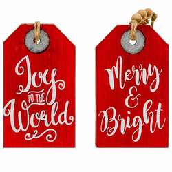 Item 128468 Joy/Merry Christmas Hanging Tag