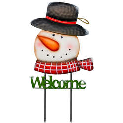 Item 128481 Welcome Snowman On Poles Sign