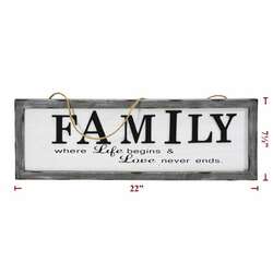 Item 128567 Wood Family Love Sign