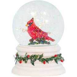 Item 134042 thumbnail LED Tree And Cardinal Glitterdome Snowglobe