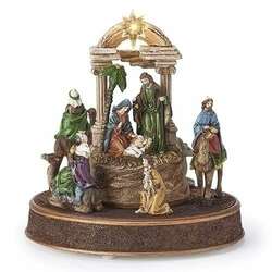 Item 134105 Lighted Musical Nativity Rotation