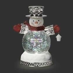 Item 134185 thumbnail Lighted Swirl Snowman With Red Scarf