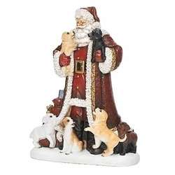 Item 134209 Santa With Puppies Figure