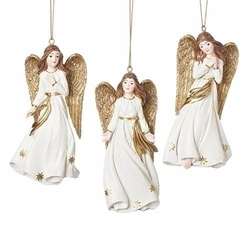 Item 134217 White/Gold Angel Ornament