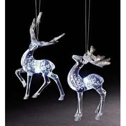 Item 134278 LED Silver Deer Ornament
