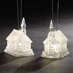 Item 134319 Clear LED Battery Operated Church Ornament