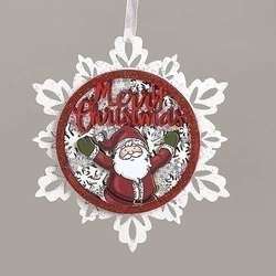 Item 134339 Santa Layered Snowflake Ornament