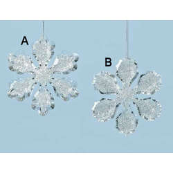 Item 134356 Silver Glittered Snowflake Ornament