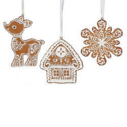 Item 134414 Gingerbread Frosted Ornament