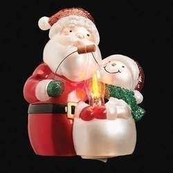 Item 134440 Santa and Snowman Flicker Flame Nightlight