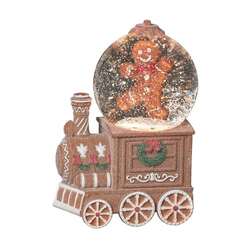 Item 135012 thumbnail Lighted Swirl Gingerbread Train Snow Globe