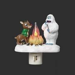 Item 135027 thumbnail Rudolph And Bumble Flicker Flame Campfire Nightlight