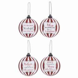 Item 140017 Red/White Christmas Ornament
