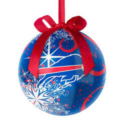 Item 141028 Buffalo Bills Decoupage Snowflake Ball Ornament