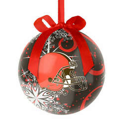 Item 141065 Cleveland Browns Decoupage Snowflake Ball Ornament