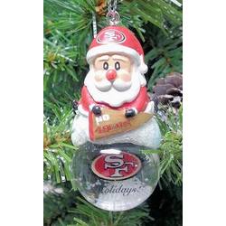 Item 141140 San Francisco 49ers Santa Snow Globe Ornament