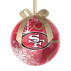 Item 141164 San Francisco 49ers Decoupage Snowflake Ball Ornament