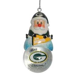 Item 141178 Green Bay Packers Santa Snow Globe Ornament
