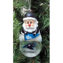 Item 141179 Carolina Panthers Santa Snow Globe Ornament