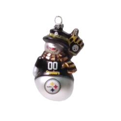 Item 141356 Pittsburgh Steelers Glittered Snowman Ornament