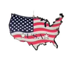 Item 141358 Patriotic USA Map Ornament