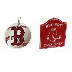 Item 141405 Boston Red Sox Baseball/Sign Ornament