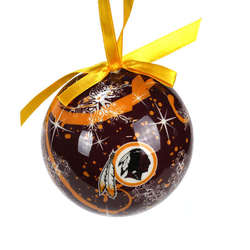 Item 141422 Washington Redskins Decoupage Snowflake Ball Ornament