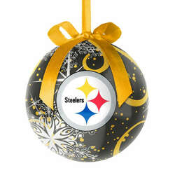 Item 141423 Pittsburgh Steelers Decoupage Snowflake Ball Ornament