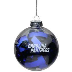 Item 141449 Carolina Panthers Large Ball Tinsel Ornament