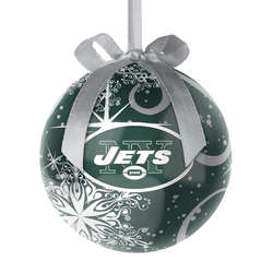 Item 141481 New York Jets Decoupage Snowflake Ball Ornament