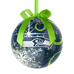 Item 141485 Seattle Seahawks Decoupage Snowflake Ball Ornament