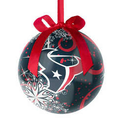 Item 141486 Houston Texans Decoupage Snowflake Ball Ornament