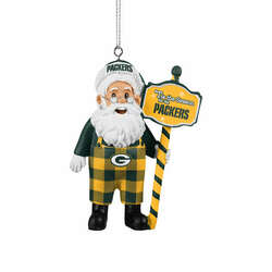 Item 143126 thumbnail Green Bay Packers Santa Overalls Ornament