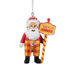 Item 143129 Kansas City Chiefs Santa Overalls Ornament