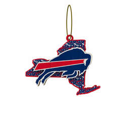 Item 143407 thumbnail Buffalo Bills Wood State Ornament