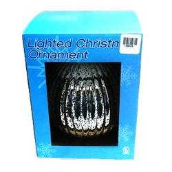 Item 146543 Large Lighted Silver Ball Ornament