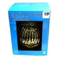 Item 146550 150 MM Gold Glass Ball Ornament With 10 Lights