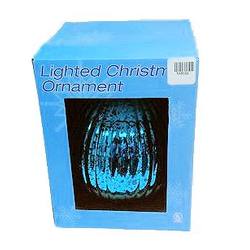 Item 146559 Blue Glass Ball Ornament With 10 Lights