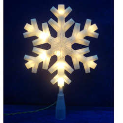 Item 146953 15 Light White Iridescent Snowflake Tree Topper