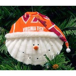 Item 151006 thumbnail Virginia Tech Hokies Snowman Scallop Shell Ornament