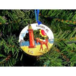 Item 152014 Corolla Lighthouse With Horse Ornament