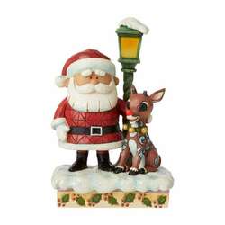 Item 156199 thumbnail Rudolph With Santa and Lamp Post