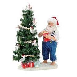 Item 156223 thumbnail Flocked Tree With Santa