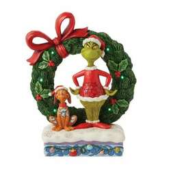 Item 156329 Grinch And Max In A Wreath Figure