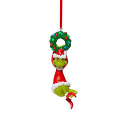 Item 156333 Grinch Hanging On Wreath Ornament