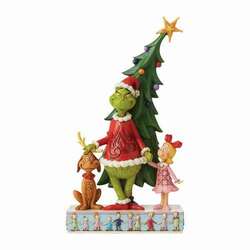 Item 156352 The Grinch, Max and Cindy with Christmas Tree Figurine