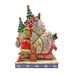 Item 156442 thumbnail Grinch Standing In Front Of Sleigh Figure
