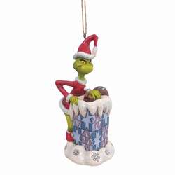 Item 156469 Grinch Climing In Chimney Ornament